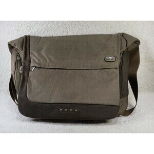 TUMI T-Tech Messenger Large Crossbody Laptop Carry Bag Olive Green Brown